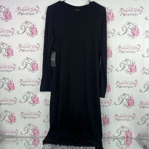 Chalc dress long sleeves maxi Chic Black Long Sleeve Dress